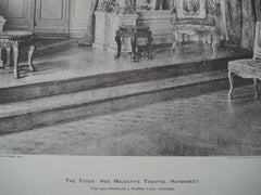 Foyer: Her Majesty's Theatre, Haymarket, England, 1897. Charles J. Phipps