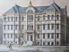 Smith Academy, Wash. Univ., St. Louis, MO, 1879, Original Plan. Thos. Young