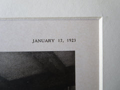 E.F. Hutton House, Fireplace, Roslyn, LI, NY, C.M. Hart, 1923, Lithograph