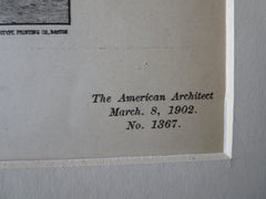 A.D. Club, Clubhouse, Cambridge, MA, Parker & Thomas, Arch., 1902, lithograph