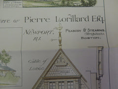 Pierre Lorillard Estate, Newport, RI, 1880, Peabody & Stearns, Original Plan