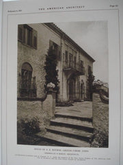 House of A. K. Bourne, Greens Farms CT, 1927. Goodwillie & Moran. Lithograph
