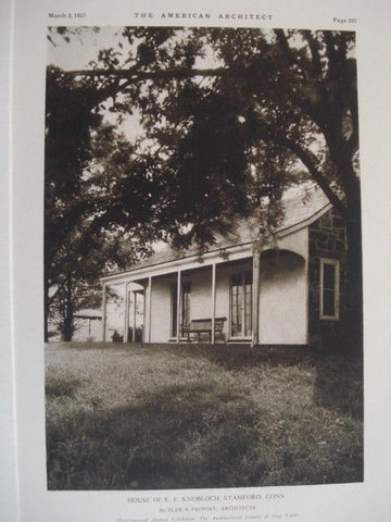 House of K. E. Knobloch, Stamford CT, 1927. Butler & Provost. Lithograph