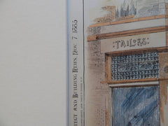 Store Front, 204 Middle Street, Portland, ME, 1885. JC Stevens. Original Plan