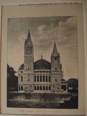 Peddie Memorial Baptist Church, Newark NJ, 1891. W. Halsey Wood. Lithograph