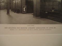 Lobby: Missouri Athletic Association,  St. Louis MO, 1916. G.F.A. Brueggeman and Wm. B. Ittner