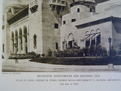 Municipal Auditorium, San Antonio, TX, 1928, Lithograph, Ayres, Willis & Jackson