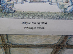 Progress Club; Dining, Drawing Room, Ballroom, New York, 1890, Original Plan