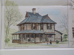 House at Manchester, New Hampshire, 1880, John A Fox, Architect, Original Plan