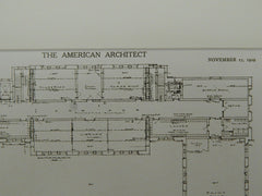 David Rankin, Jr. School of Mechanical Trades, St. Louis, MO, 1909. Orig. Plan. Eames & Young.