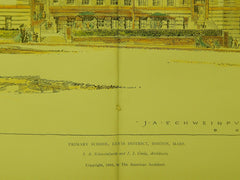 Primary School, Lewis District, Boston, MA, 1905. J. A. Schweinfurth and J. J. Craig.