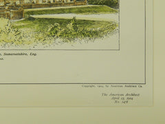 Almshouses on the Ashton Court Estate, Somersetshire, England, 1904. Edward Gabriel.