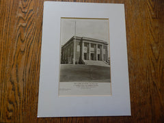 South Junior High School, Waltham, MA, 1924, Lithograph. Kilham, Hopkins & Greeley.