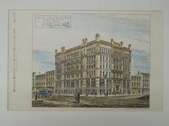 National German American Bank, St. Paul, MN, 1884, Original Plan. George Wirth.