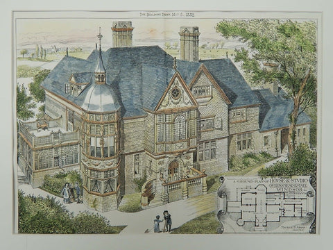 House & Studio for H. Henry on Queensmead Estate, Windsor, England, 1882. Maurice B. Adams