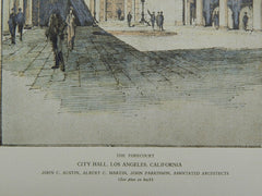 Forecourt at the City Hall Los Angeles CA, 1927. John C. Austin, Albert C. Martin & John Parkinson