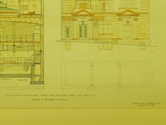 Cross Section, Public Bath, West 60th Street, New York, NY, 1906, Original Plan. Werner & Windolph.