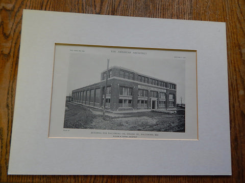Building For Baltimore Oil Engine Co.,Baltimore, MD,1918, Lithograph. Walter M. Gieske.