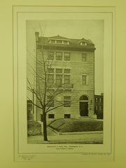 House of J. C. Hooe, Esq., Washington, DC, 1904, Lithograph. Totten & Rogers.
