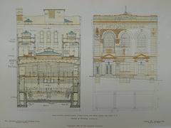 Cross Section, Public Bath, West 60th Street, New York, NY, 1906, Original Plan. Werner & Windolph.