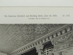 Main Hall, Residence of Mr. Isaac V. Brokaw, New York, NY, 1891, Gelatine Print. Rose & Stone.