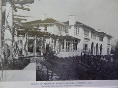 House of Webster Merrifield, Esq., Pasadena,CA, 1914. Hunt & Grey.