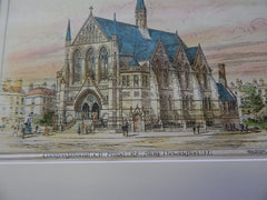 Congregational Church, Milton Road, Stoke, UK, 1880, Original Plan. John Sulman.