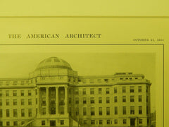 Layout, Children's Hospital, Boston, MA, 1914, Lithograph. Shepley, Rutan & Coolidge.