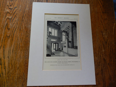 Main Office, Fire Association Building, Philadelphia, PA, 1914. Edgar V. Seeler.