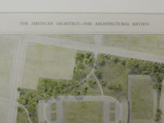 Winning Design, Baltimore City College Competition, Baltimore, MD, 1924, Original Plan. Buckler & Fenhagen.