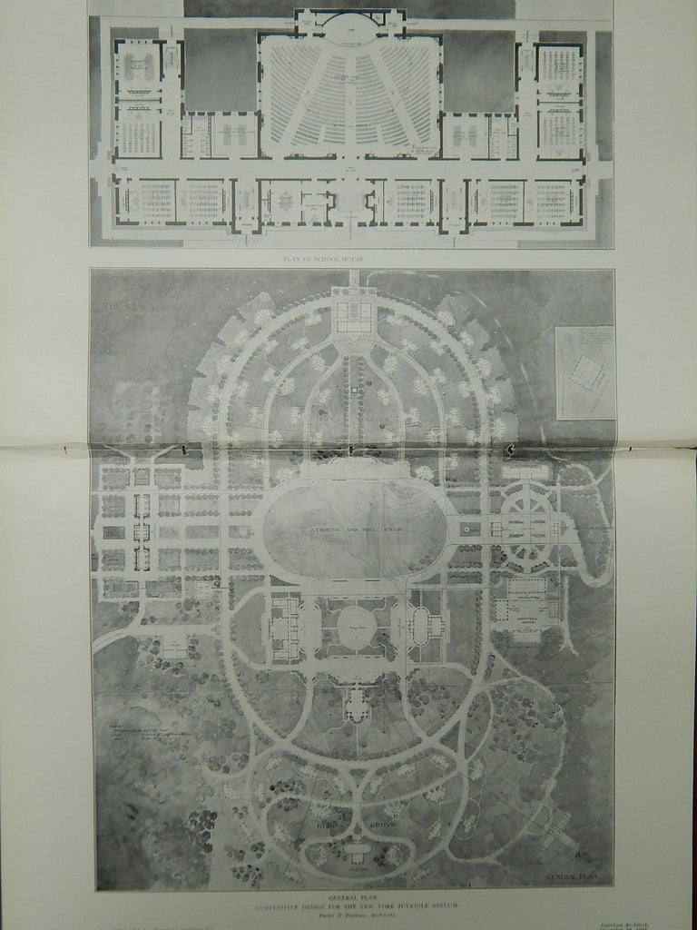 General Plan, New York Juvenile Asylum Design, Dobbs Ferry, NY, 1904, Original Plan. Butler & Rodman.