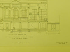 The Carroll Park Branch Library, Brooklyn, NY, 1905, Original Plan. W.B. Tubby & Bro.