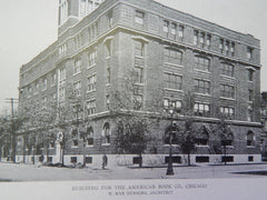 Building For American Book Co., Chicago, 1921. Lithograph. Dunning.