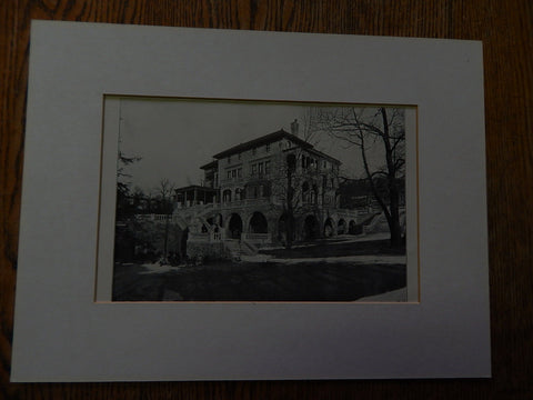 House of F.W.R. Eschmann, ESQ.,Yonkers, NY, 1906,Lithograph. F.A. de Meuron.