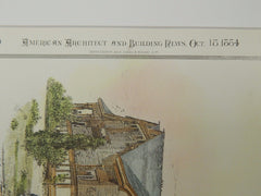 Stable at East Oakland, CA, 1884, Original Plan. Clinton Day.