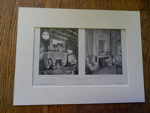 House of George Newhall,San Francisco,CA,1905, Lithograph. Maybeck & White.