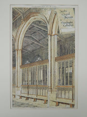 Perby Chapel Screen, Manchester Cathedral, Manchester, UK, 1884, Original Plan. H. Harrington.