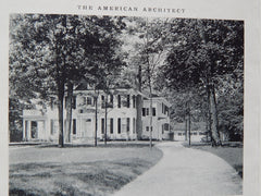 House of JK Lilly,Jr,Indianapolis,IND,Osler/Burns,Amer Architect,Lithograph,1926