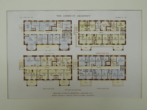 Mothers' Aid Pavilion: Lying-In Hospital, Chicago IL, 1915. Richard E. Schmidt, Garden & Martin