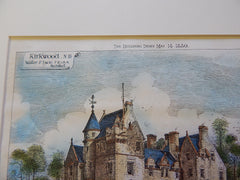 Kirkwood N.B., UK, 1880, Original Plan, Walter Lyon, Architect.