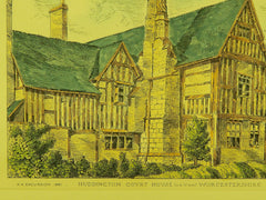 Southeast View, Huddington Court House, Huddington, England, 1881, Original Plan.