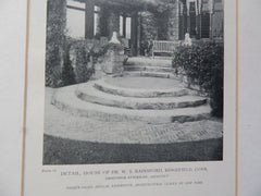 House of Dr. W.S. Rainsford, Ridgefield, CT, Lithograph,1918. Atterbury.