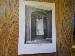 INTERIOR, St. Itas Church, Chicago, IL, 1928, Lithograph. H.J. Schlacks.