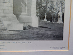 Mausoleum for John D. Archibold,ESQ, Exterior, Tarrytown, NY, 1906, Lithograph. Morris, Butler & Rodman.