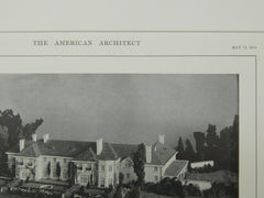 House for John R Fell, Camp Hill, PA, 1914, Lithograph. Stewardson & Page.