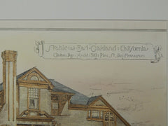 Stable at East Oakland, CA, 1884, Original Plan. Clinton Day.
