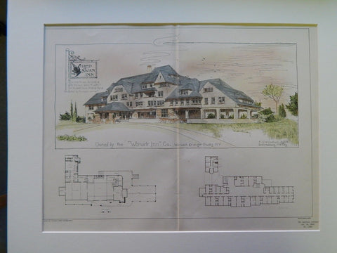 Red Swan Inn, Warwick, Orange County, NY, 1902. Original Plan. Dietrich.