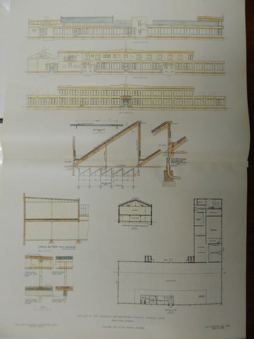 Factory of the American Arithmometer Co., Detroit, MI, 1905. Original Plan. Albert Kahn.