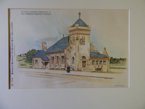St. Luke's Church, Mansfield, OH, 1890, Original Plan. Wm. G. Preston.