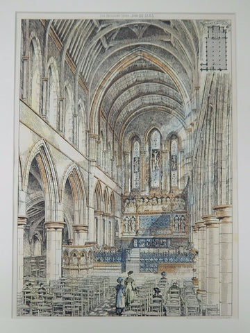Interior, St. Thomas of Canterbury, Brentwood, UK, 1883, Original Plan.